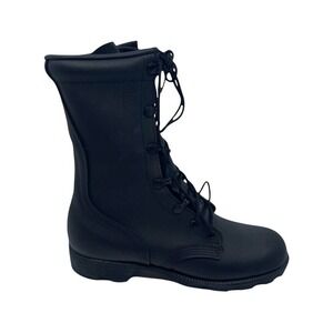 RoSearch Women's Combat Boots Black Lace Up Water Resistant Mid Calf 6 R New